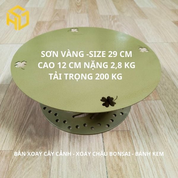 Bàn Xoay, Đế Xoay Chụp Hình, Trưng Bày Sản Phẩm, livestream sản phẩm nặng dưới 200 kg sơn vàng