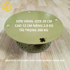 Bàn Xoay, Đế Xoay Chụp Hình, Trưng Bày Sản Phẩm, livestream sản phẩm nặng dưới 200 kg sơn vàng