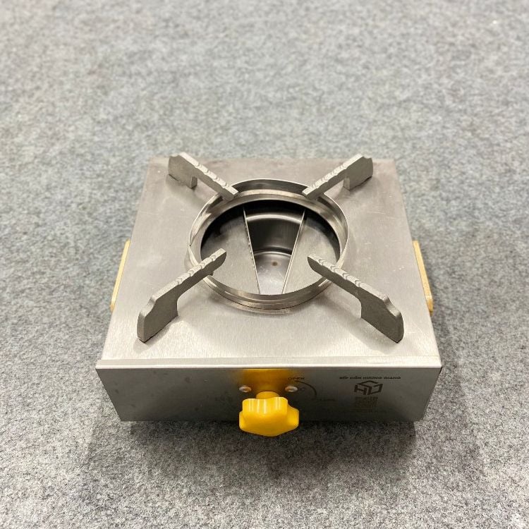 Bếp cồn Inox an toàn có ngăn kéo châm cồn, nhỏ gọn, tiện lợi - Bếp cồn cao cấp Hương Giang