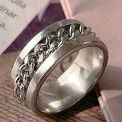 Nhẫn Khui Bia Titan Không Gỉ Có Xích Xoay