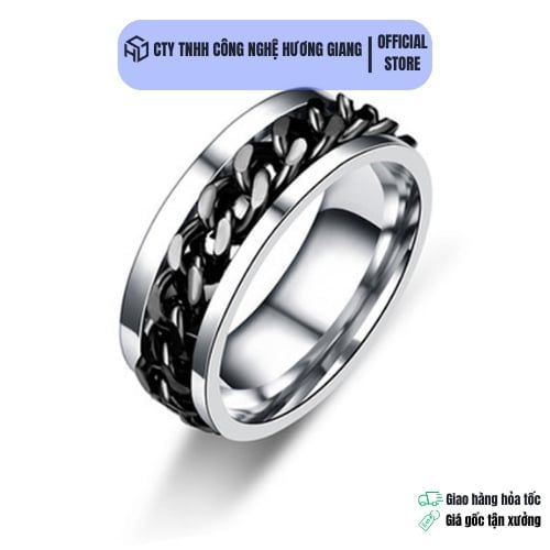 Nhẫn Khui Bia Titan Không Gỉ Có Xích Xoay  Hàng Tặng Kèm Khi mua tại shop với hoá đơn 200k