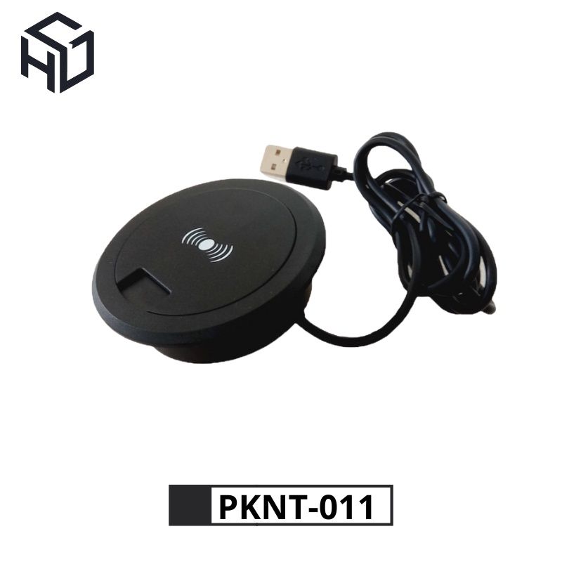 Sạc Không Dây Tích Hợp Cổng USB Type A Âm Bàn phụ kiện tích hợp trên mặt bàn gỗ, tủ đầu giường (PKNT-011)