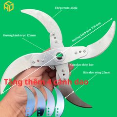 { Tặng 4 cánh dao} Dao xay 4 cánh, xay rau củ cho gà, vịt, Lưỡi dao inox không gỉ mạ Crom 402