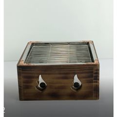 Bếp Nướng Than Phong Cách Nhật Size Mini Vuông 22cm Phù Hợp Cho 1 -2 Người, Nướng Tại Bàn Sang Trọng & Tiện Lợi