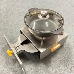 Bếp cồn Inox an toàn có ngăn kéo châm cồn, nhỏ gọn, tiện lợi - Bếp cồn cao cấp Hương Giang