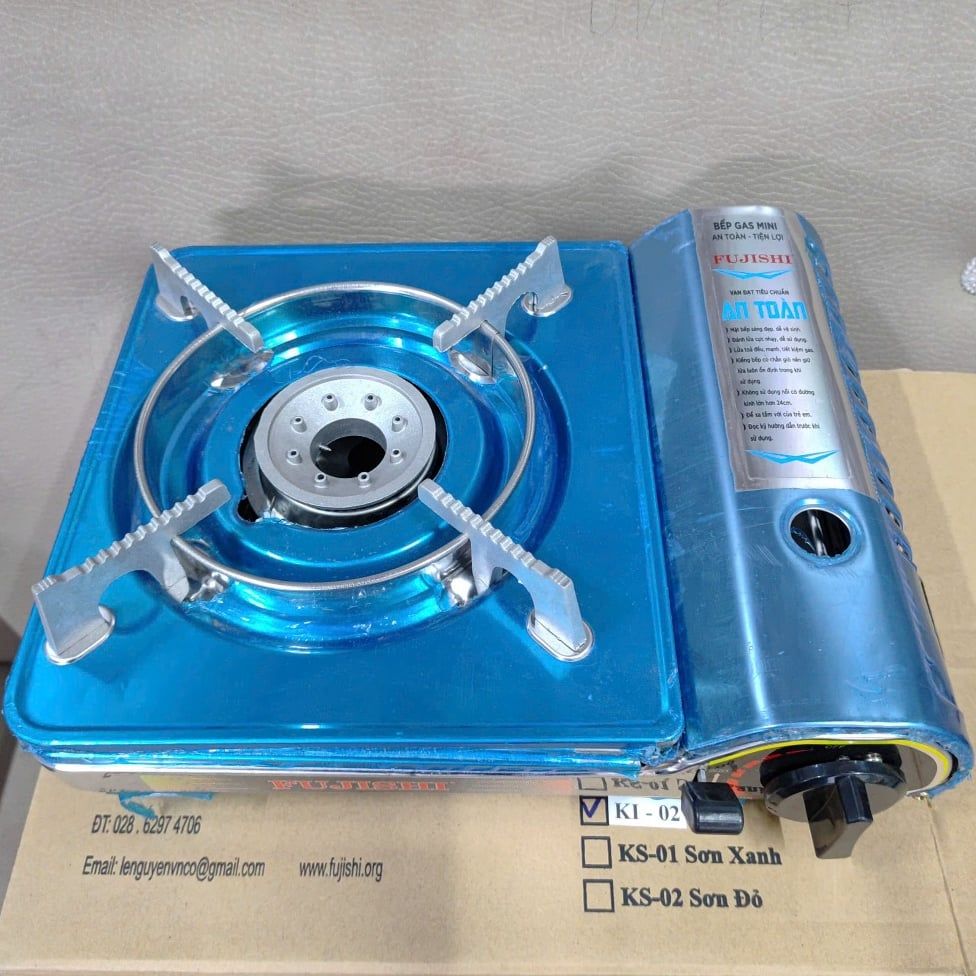 Bếp Gas Du Lịch Fujishi Loại Inox Cao Cấp -Bếp Gas Mini Dành Cho Gia Đình, Quán Ăn-Tiện Lợi, An Toàn