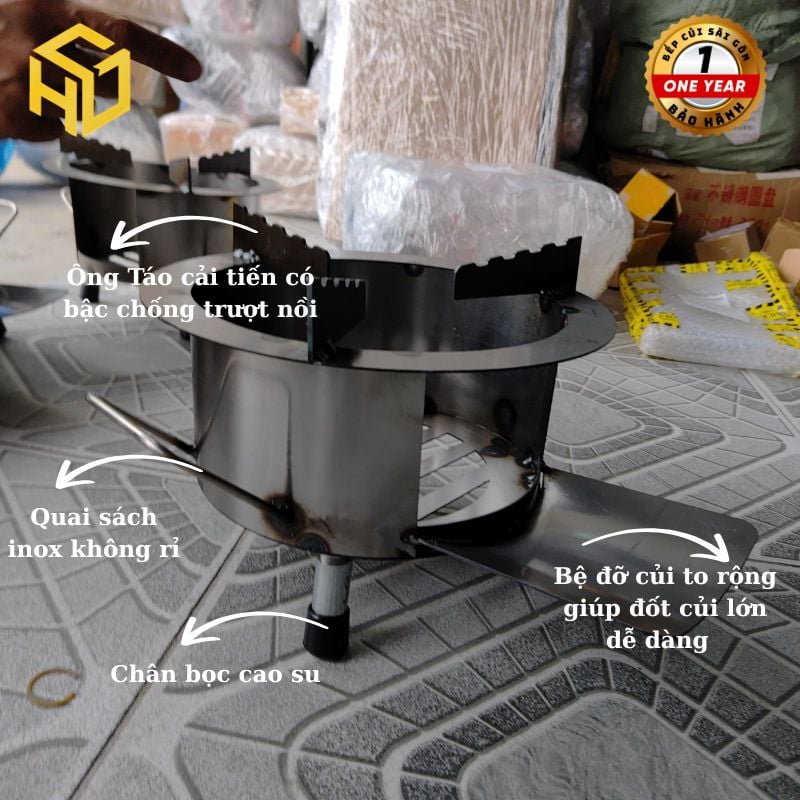 Bếp củi đa năng size 30 - Bếp đun củi thông minh không khói tiết kiệm củi hàng sài gòn 2025