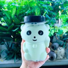 Hủ nhựa đựng trà sữa hình gấu trúc 500ml - Chai nhựa PET đựng bánh kẹo, đồ ăn vặt cho quán trà sữa - GAUTRUC500