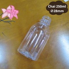 Chai nhựa PET 250ml – Combo 50 chai đựng trà sữa, nước ép, cà phê mang đi