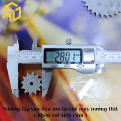 Nhông lắp vào đầu mô tơ chế máy nướng thịt ( khớp với xích cam)