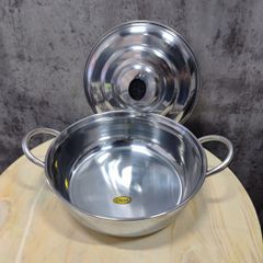 Nồi lẩu inox Hương Giang cao cấp cho nhà hàng, quán ăn dày 5 dem, nắp inox