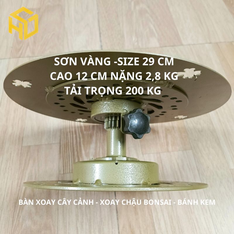 Bàn xoay trưng bày sản phẩm nặng – Livestream, chụp ảnh 360 độ, chịu tải 200kg, quay mượt