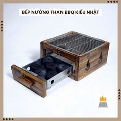 Bếp nướng than BBQ phong cách Nhật có ngăn kéo châm than