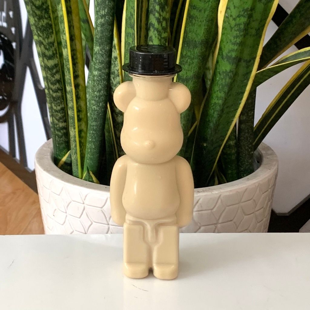 Giá Sỉ Bành Chai Nhựa đựng trà sữa Hình Gấu Bear Brick 400ml và Bành chai gấu BearBrick 250ml