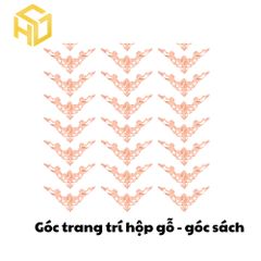 Bộ 20 Phụ kiện trang trí góc hộp gỗ, góc sách phong cách cổ điển