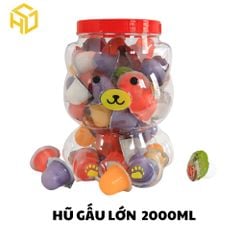 Hũ Nhựa PET Hình Gấu 2000ml – Đựng Thực Phẩm, Bắp Rang Bơ, Rau Cau..làm quà tết