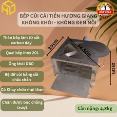 Bếp củi Sài Gòn cắm trại 3 chức năng nấu - nướng  -lẩu – loại vuông 30cm , đường chéo bếp 42.5cm