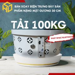 Bàn xoay trưng bày 360 độ mặt gương 30cm - tải 100kg - Livestream chụp ảnh chuyên nghiệp