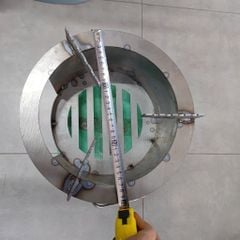 Bếp củi cải tiến HươngGiang siêu bền tròn 30cm nấu -nướng- lẩu có bệ đỡ củi, ống khói, chống đen nồi