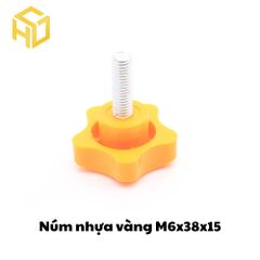Bộ 5 Núm vặn nhựa bóng | Núm vặn tay bông mai nhựa ren M5 M6