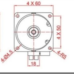 Động cơ giảm tốc 60KTYZ 14W  (mới)  20 rpm chế máy quay gà