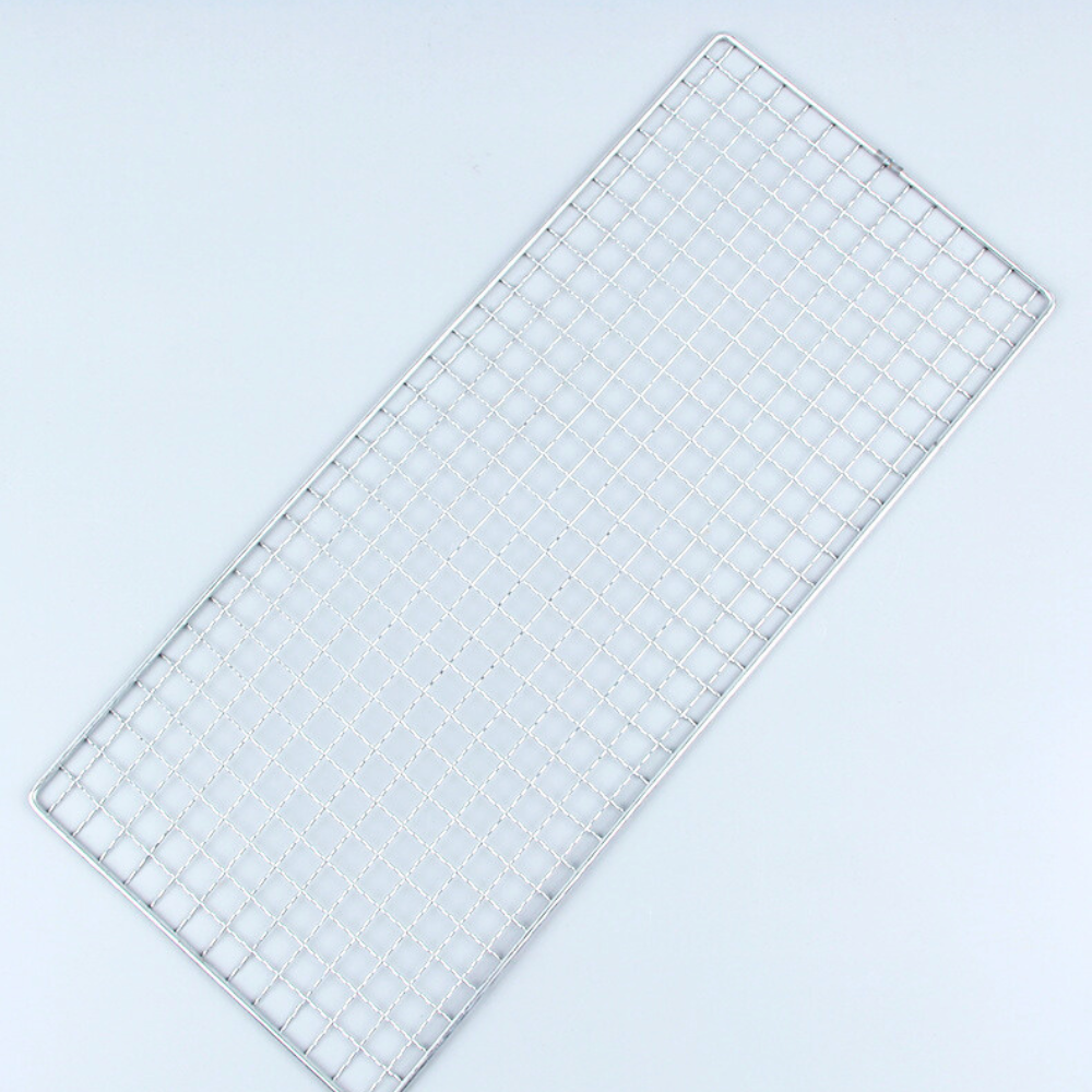 Vỉ nướng BBQ thép không gỉ đan ô vuông 24 x39 cm