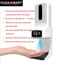 Máy sát khuẩn tự động ,máy đo thân nhiệt 2 trong 1 độ chính xác cao