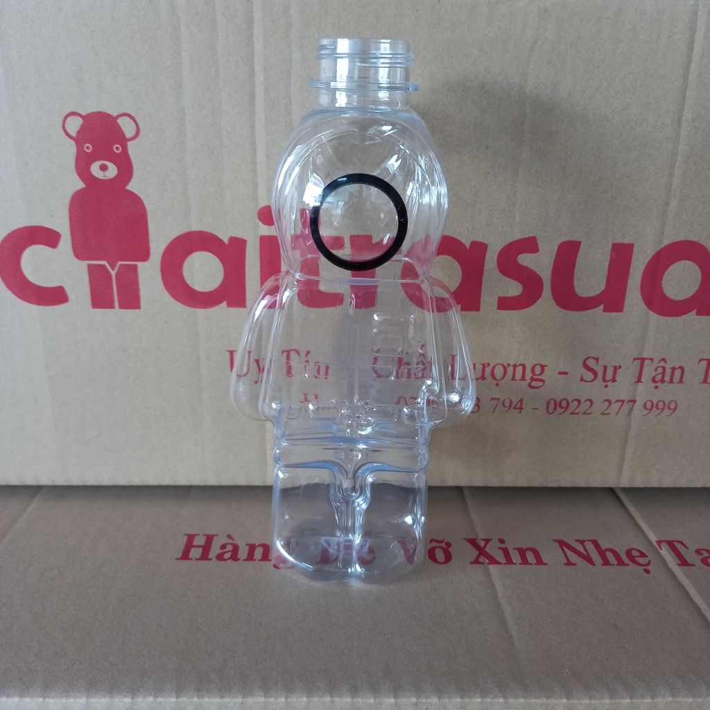 SQG700 - Chai Nhựa PET Đựng Trà Sữa Hình Squid Game 700ml