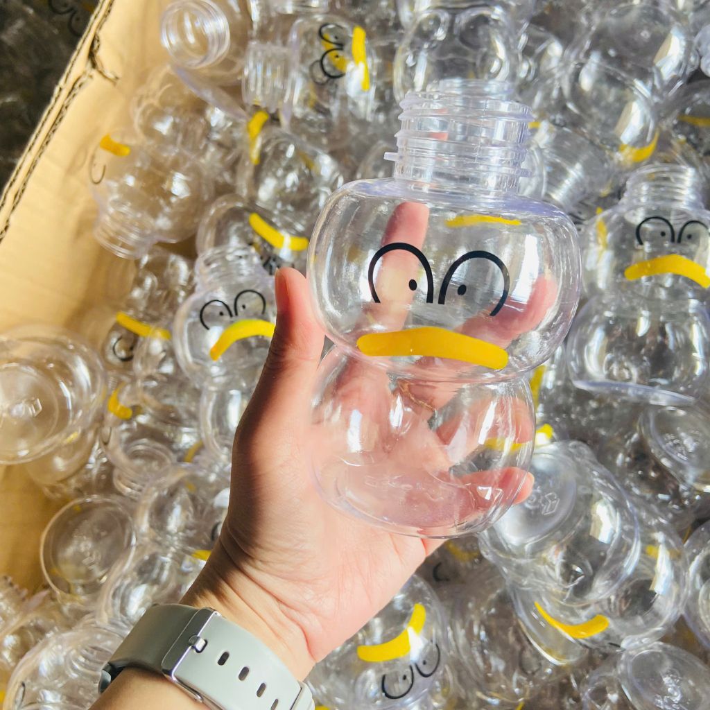 Chai Nhựa PET Đựng Trà Sữa | Chai Nhựa 350ml Hình Vịt