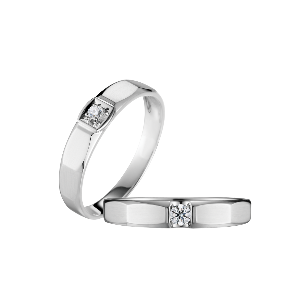 Nhẫn cưới nữ kim cương viên vàng 14K Imogene F