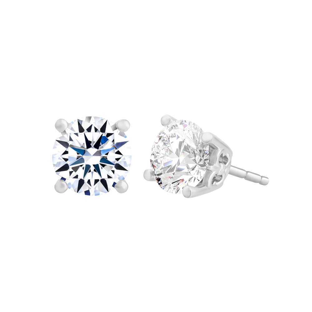 Hoa tai đính đá CZ vàng 14K Frity 1CT