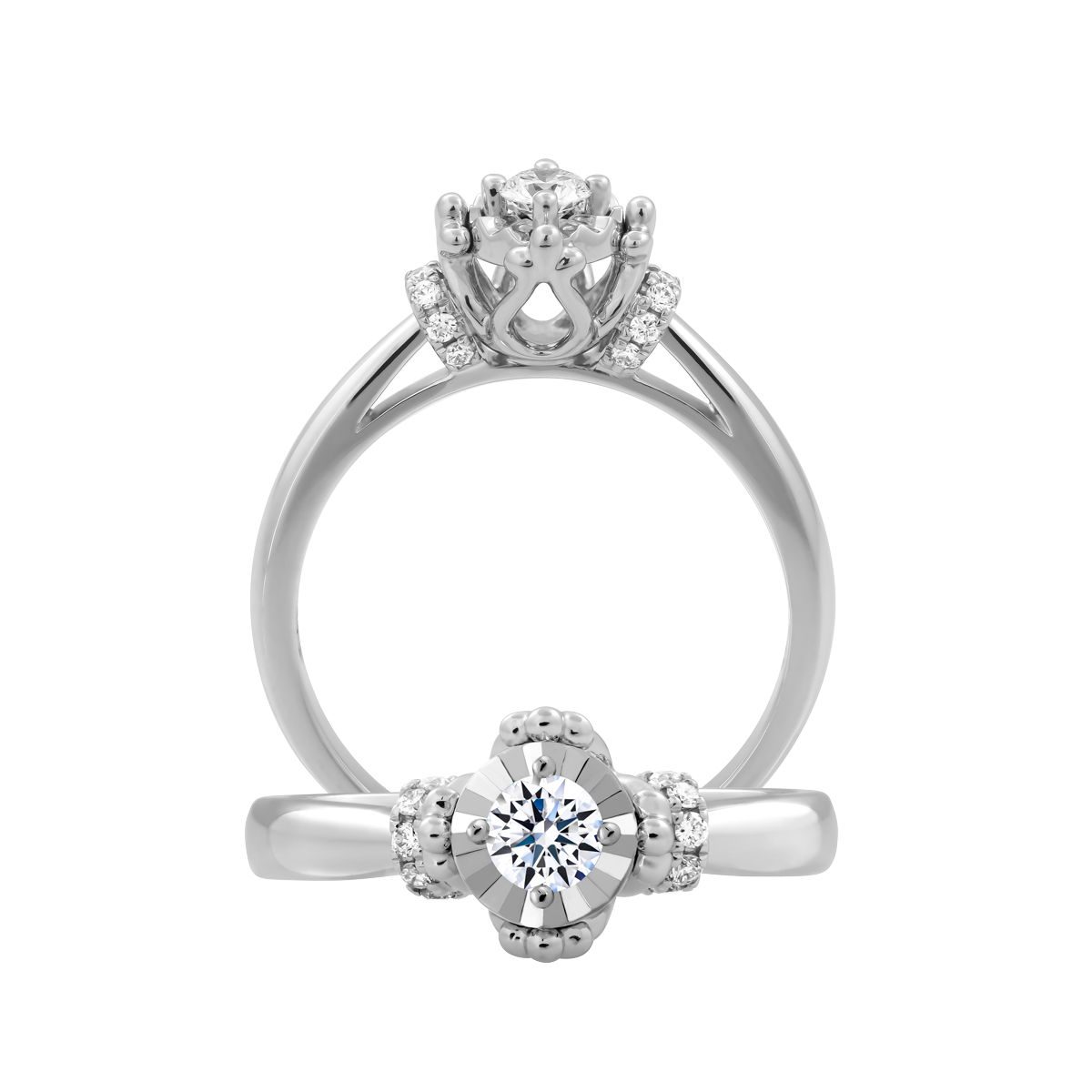 Nhẫn nữ kim cương vàng 14K Era 5p