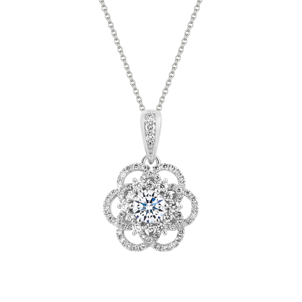 Mặt kim cương tấm vàng 14K Canation 3C