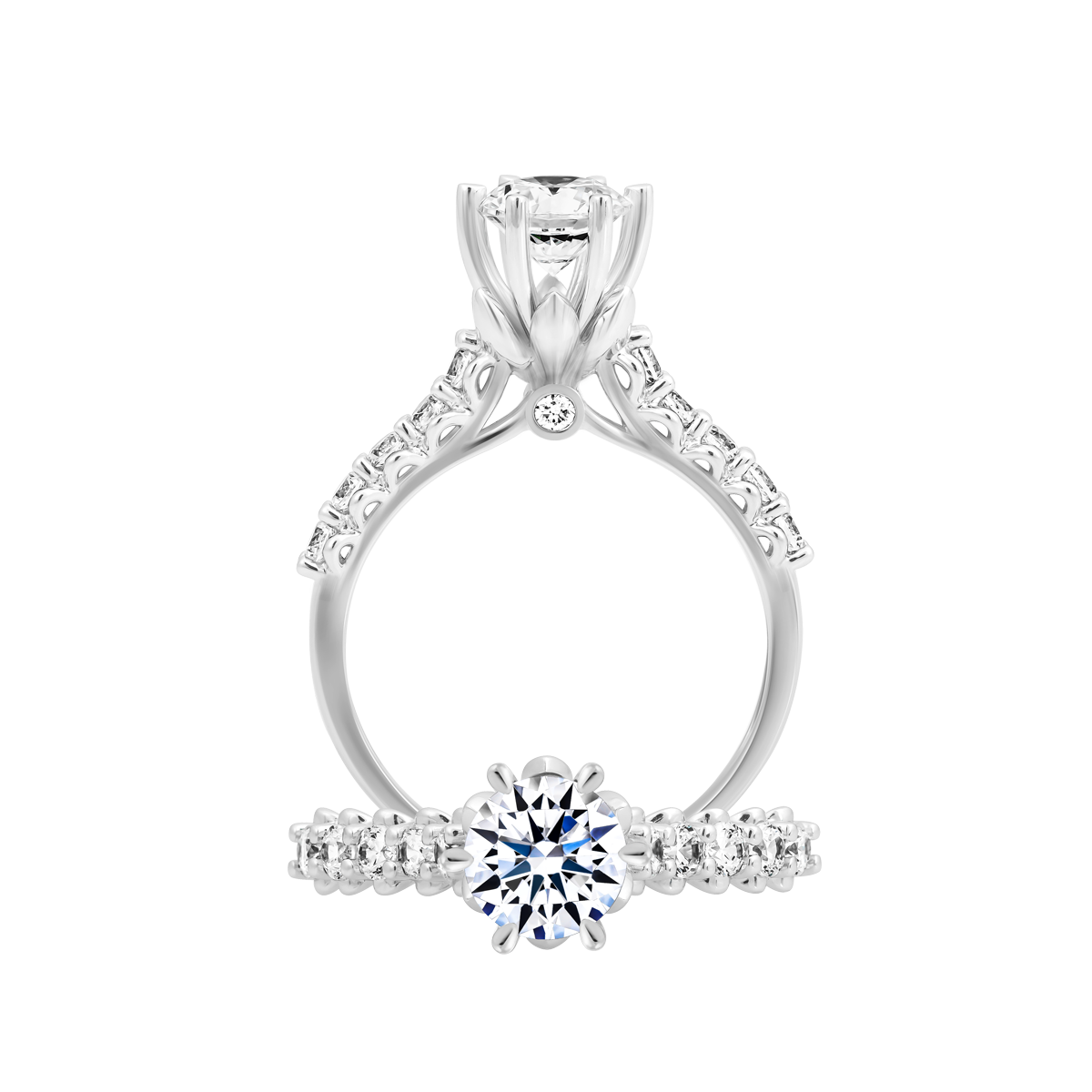 Nhẫn nữ đính đá CZ vàng 18K Designate 1CT