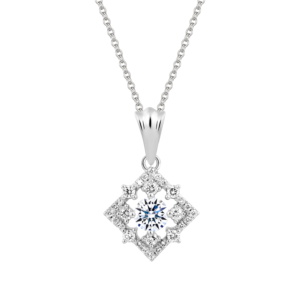 Mặt kim cương 8 Hearts & Arrows vàng 14K Flashy H&A 2C