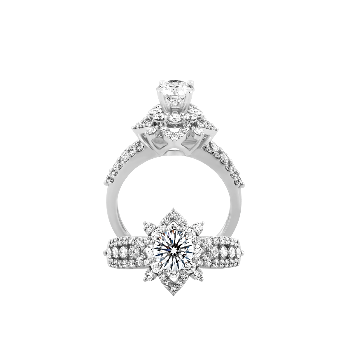 Nhẫn nữ đính đá CZ vàng 14K Beatriz N 5C