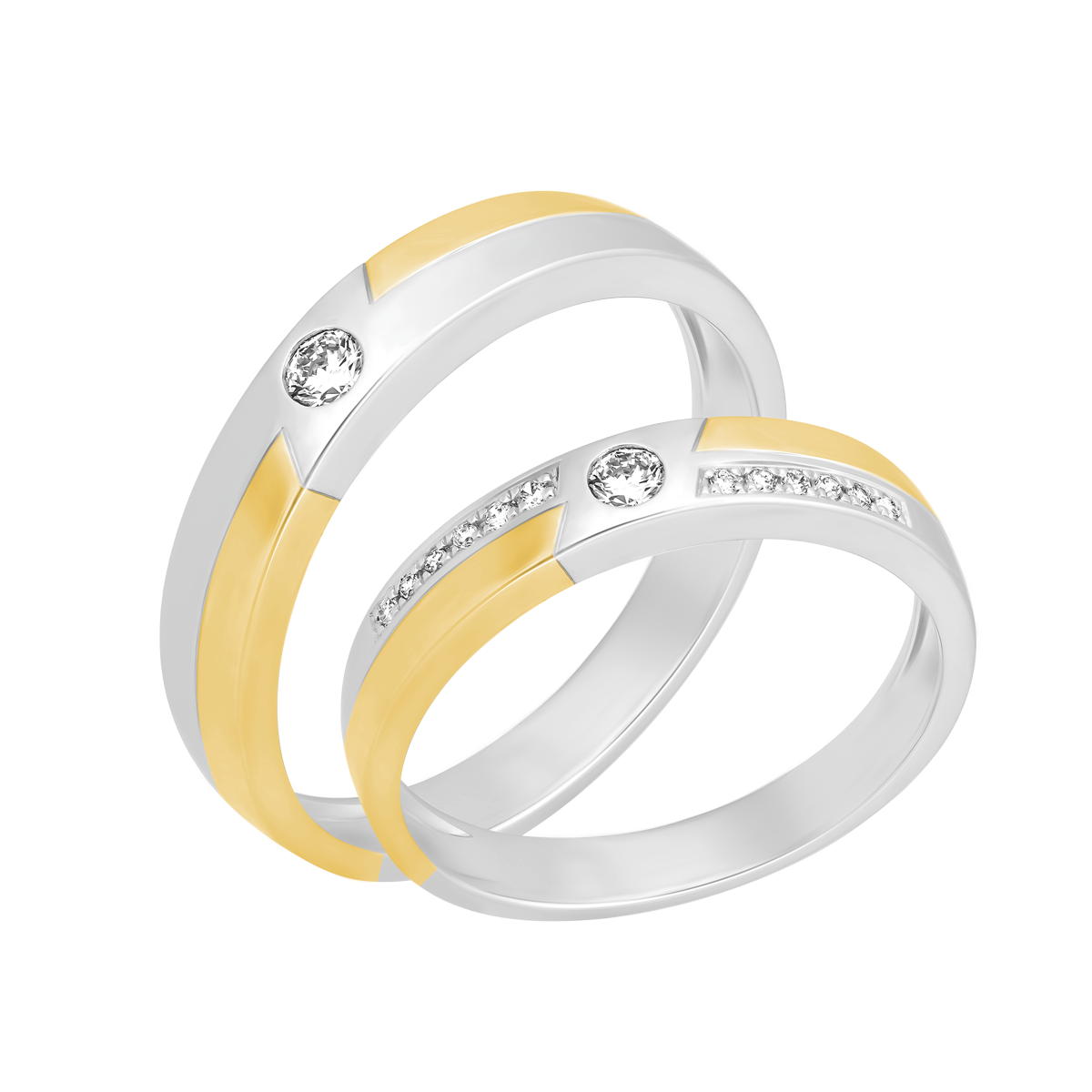 Nhẫn cưới nữ kim cương vàng 14K Everly 5p F