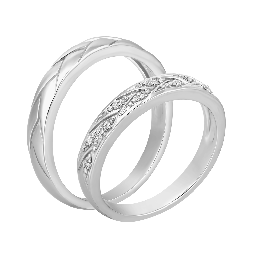 Nhẫn cưới nữ kim cương viên vàng 14K Reliant D F
