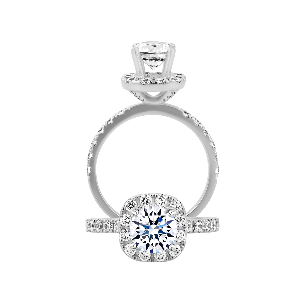 Nhẫn nữ đính đá CZ vàng 14K Regality 1CT