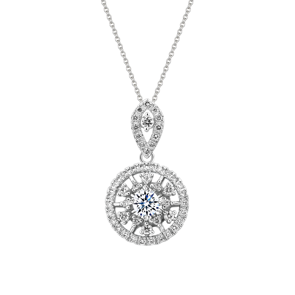 Mặt kim cương tấm vàng 14K Claretta 2C