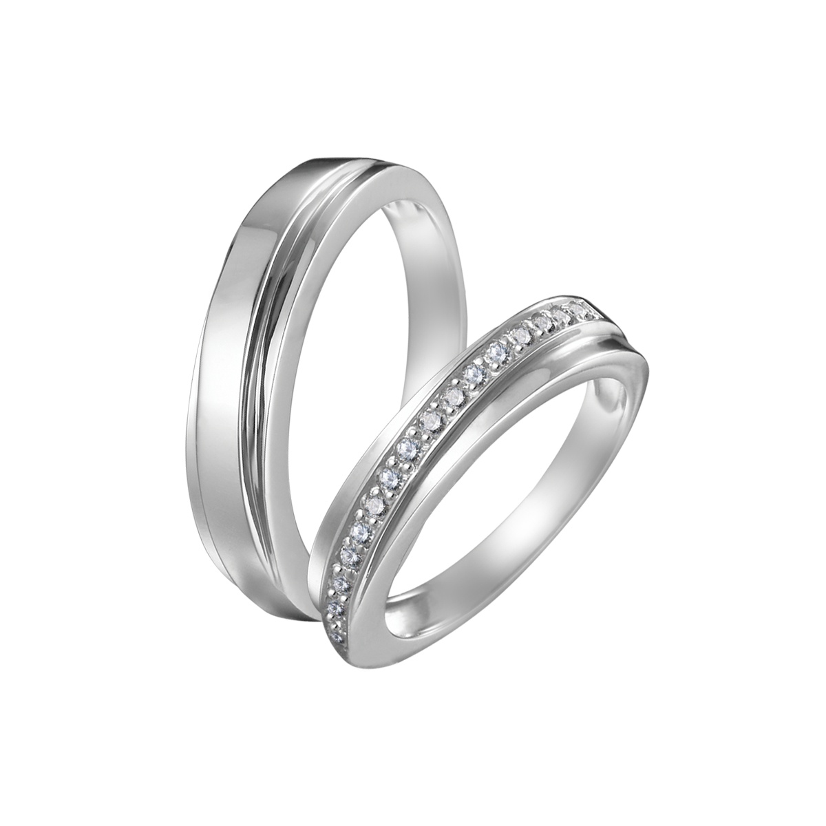 Nhẫn cưới nam vàng 18K Sweet Silence M