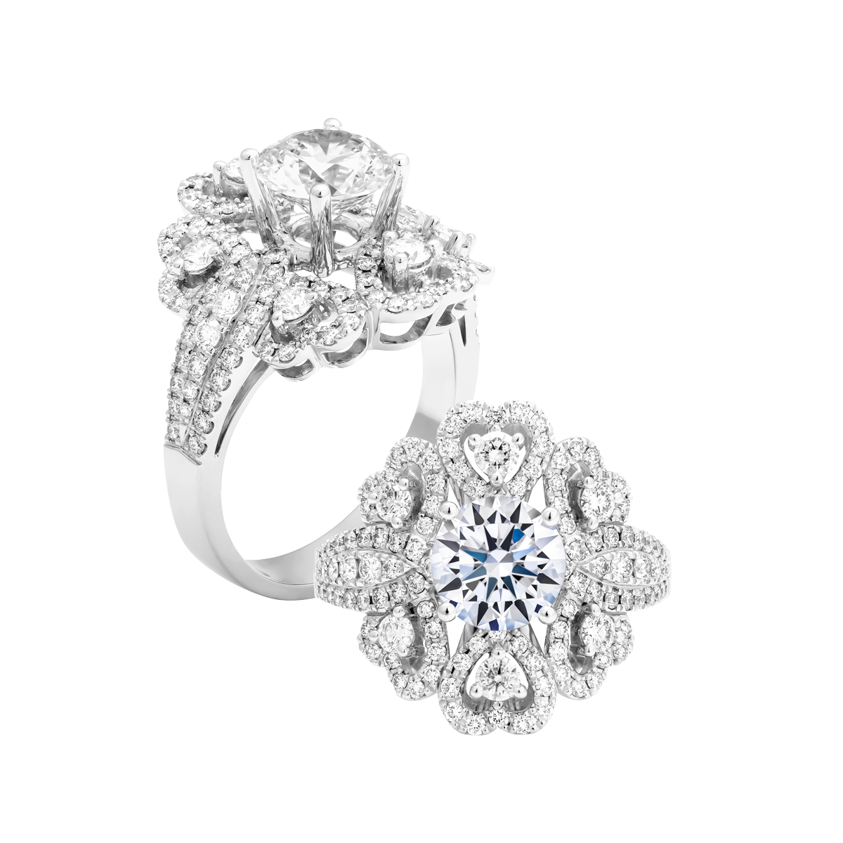 Nhẫn nữ kim cương tấm vàng 14K Suchita 3C
