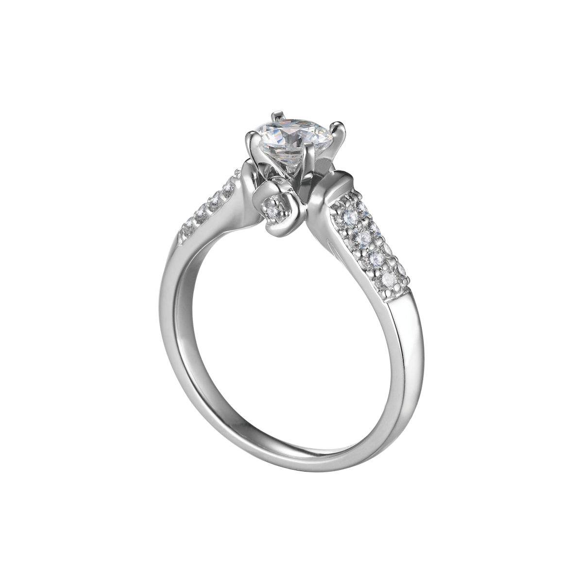 Nhẫn nữ kim cương tấm vàng 14K Meteor 1CT