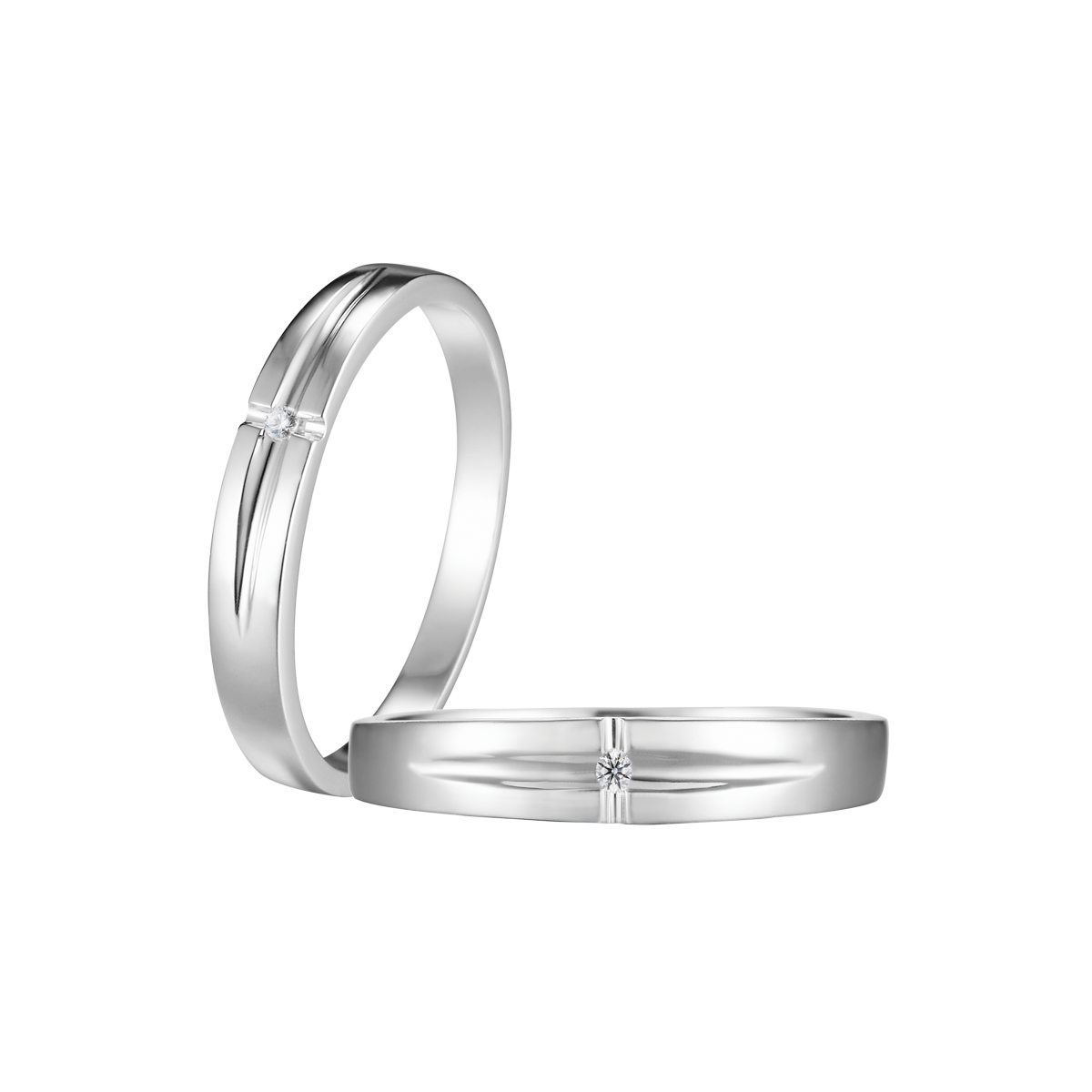 Nhẫn cưới nữ kim cương viên vàng 14K Keep Soul F