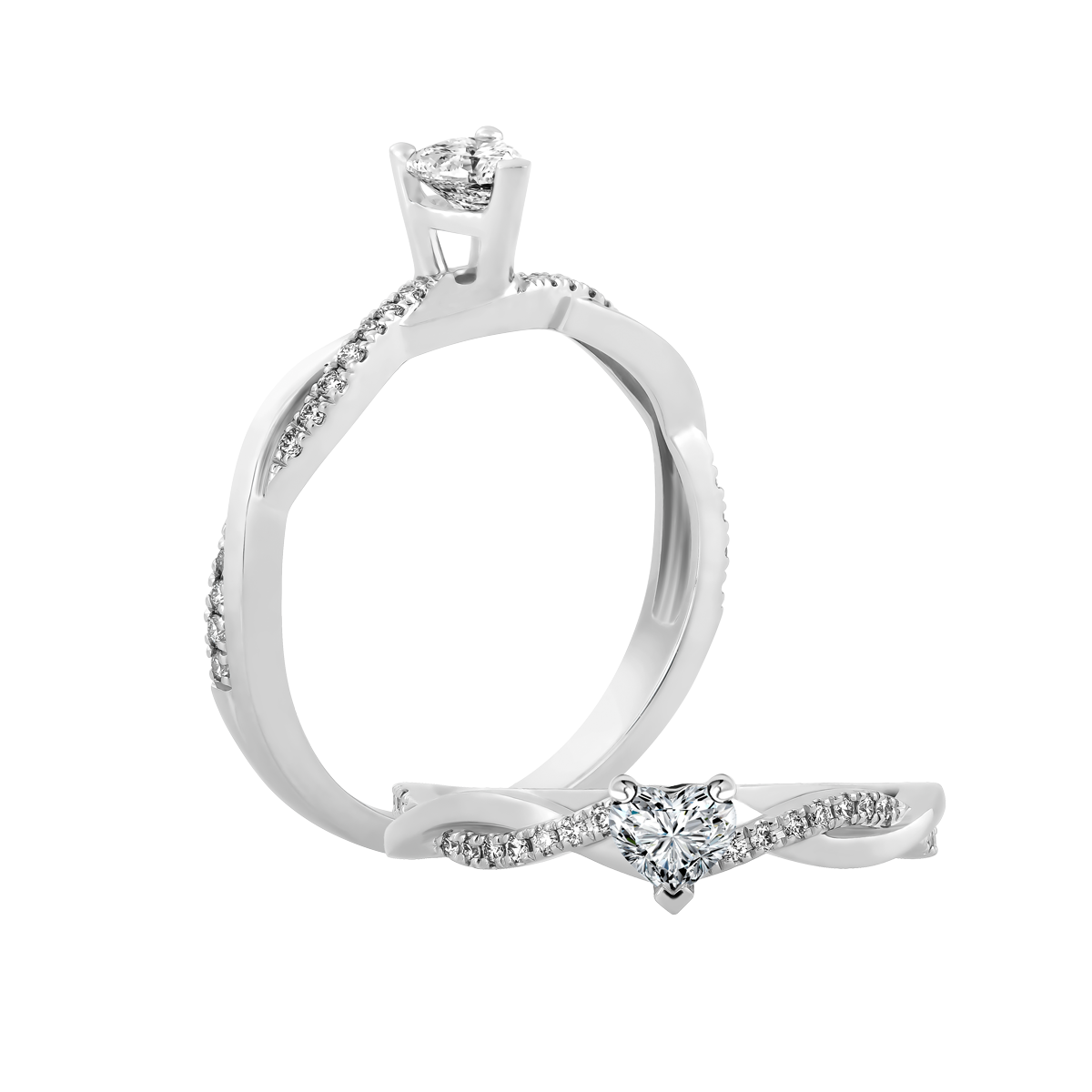 Nhẫn nữ kim cương viên vàng 14K Zemora HR 2C