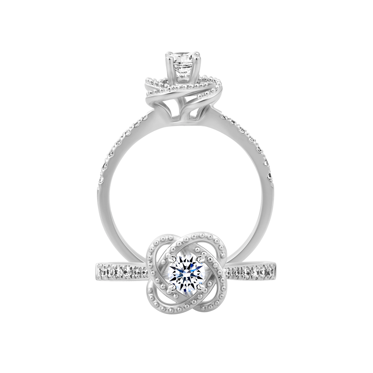 Nhẫn nữ kim cương tấm vàng 14K Sociable 2C