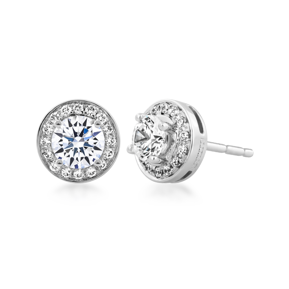Hoa tai kim cương tấm vàng 14K Patrician N 2C