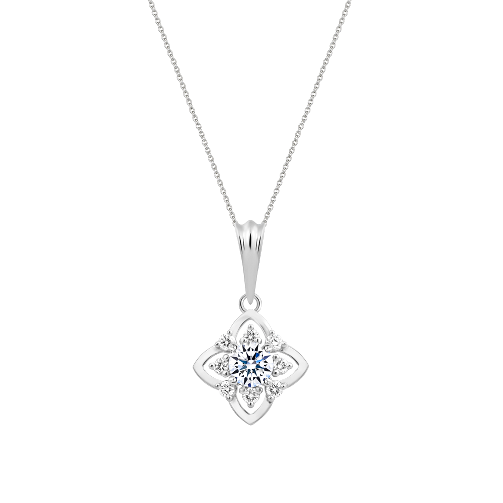 Mặt kim cương tấm vàng 14K Nelly 2C