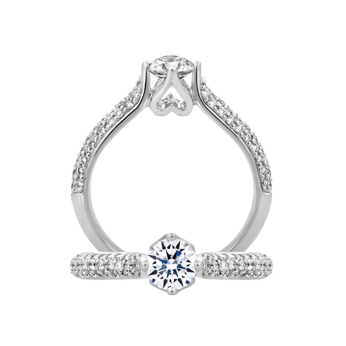 Nhẫn nữ kim cương tấm vàng 14K Baize N 1CT