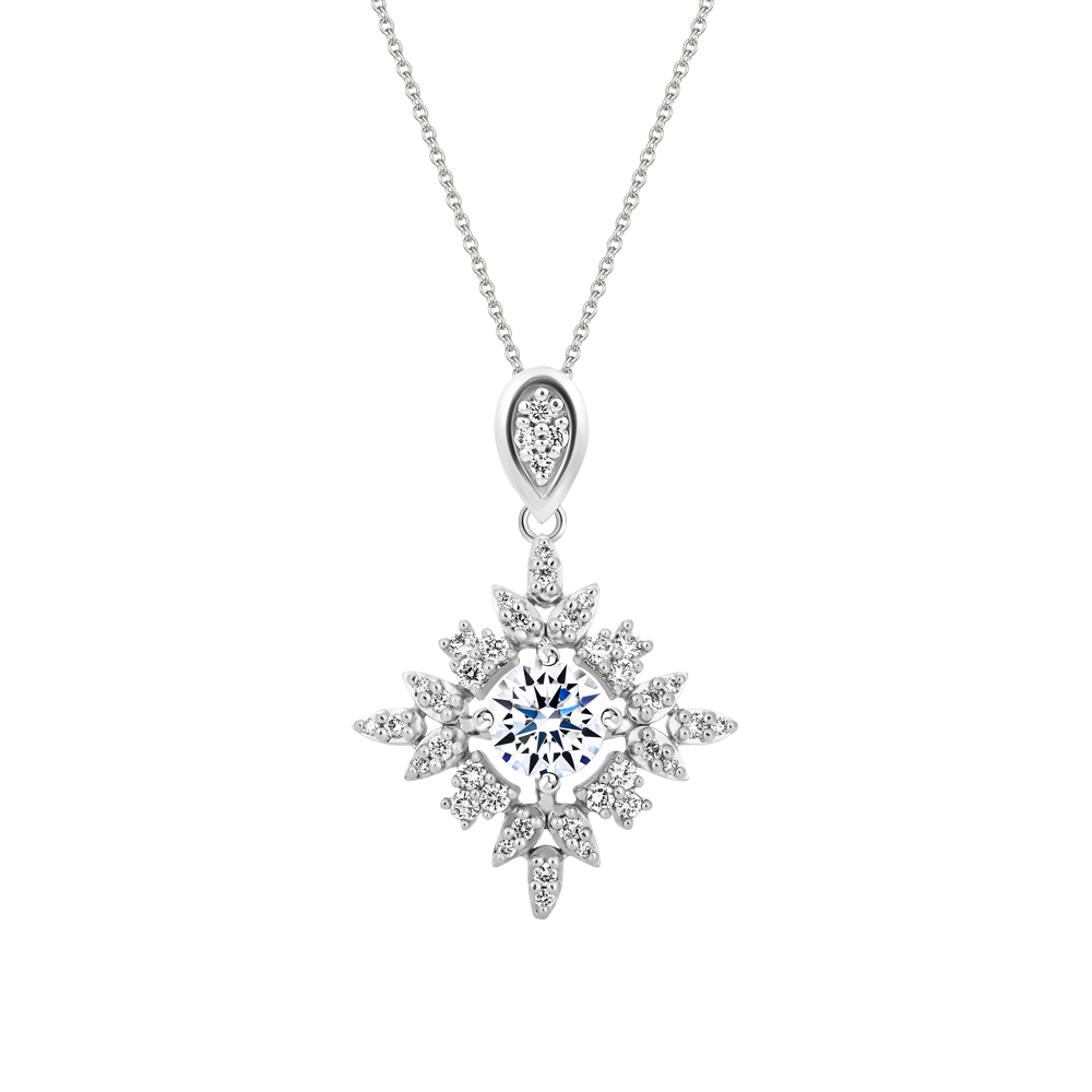 Mặt kim cương tấm vàng 14K Entirely 3C